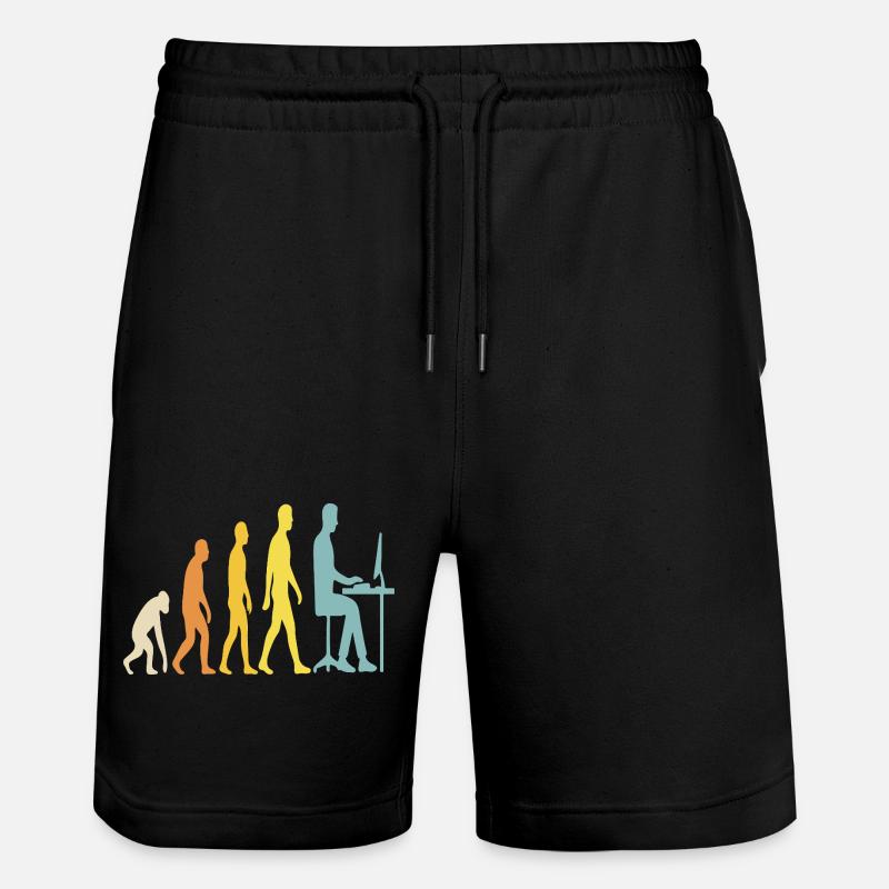 Tech Evolution at the Desk - Stanley/Stella Trainer Unisex Organic Jogging Shorts - black