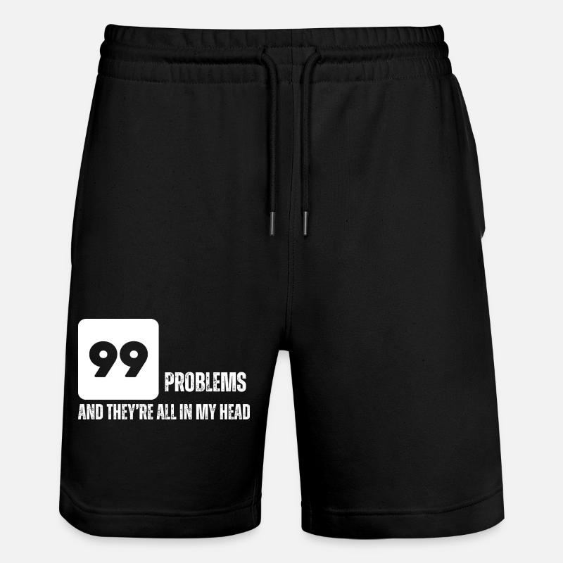 Bold Numeric Graphic Tee - Stanley/Stella Trainer Unisex Organic Jogging Shorts - black