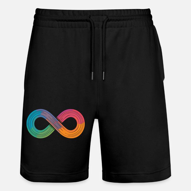 Infinite rainbow or just flow? - Stanley/Stella Trainer Unisex Organic Jogging Shorts - black