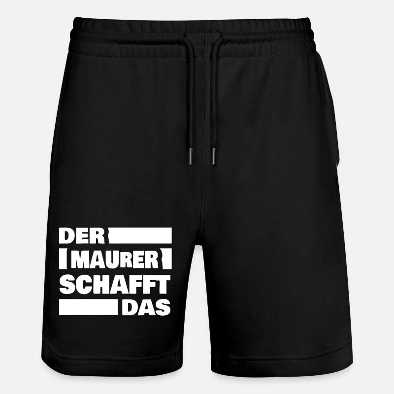 Bricklayer as work - Stanley/Stella Trainer Unisex Organic Jogging Shorts - black