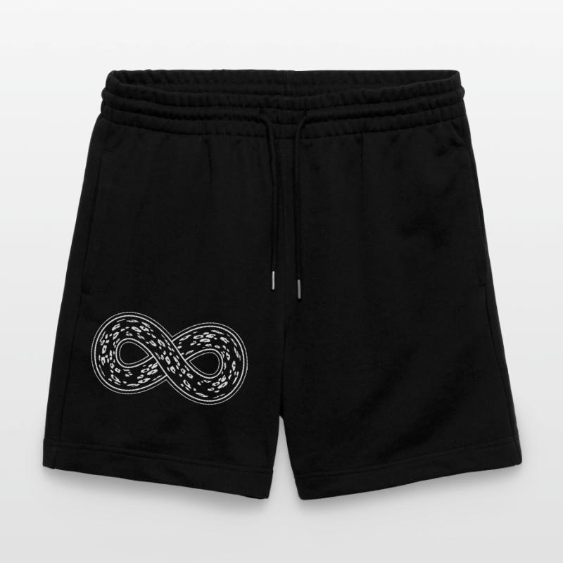 Leopard Infinity with Double Border Stanley/Stella Trainer Unisex Organic Jogging Shorts