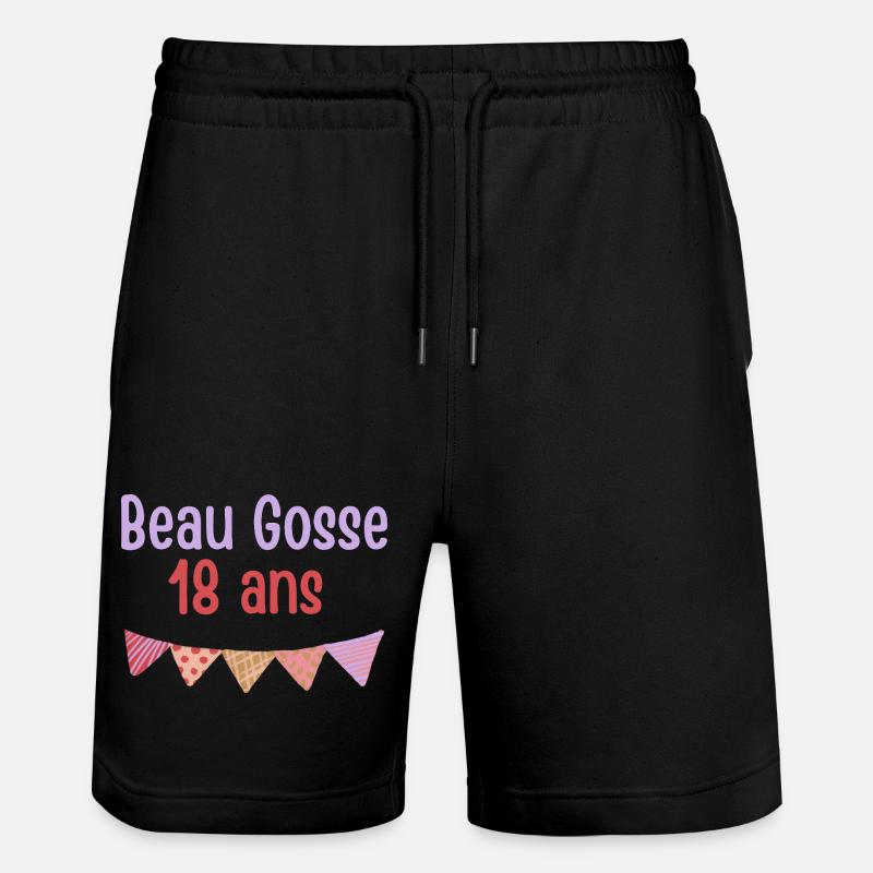 Beau Gosse 18 ans - Short de jogging bio TRAINER Stanley/Stella unisexe - noir
