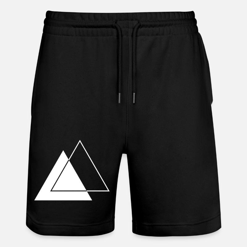Conception géométrique des traïangles - Short de jogging bio TRAINER Stanley/Stella unisexe - noir