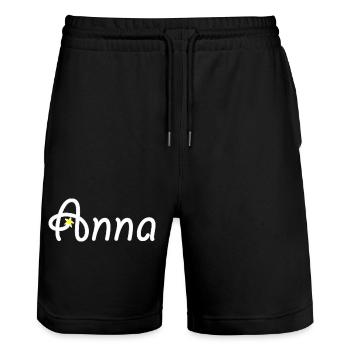 Anna - Short de jogging bio TRAINER Stanley/Stella unisexe - noir - Devant - Nik (191cm) & Marisol (170cm)