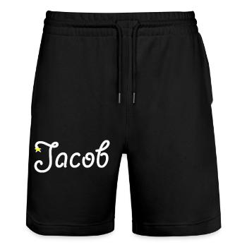 Jacob - Stanley/Stella Trainer Unisex Organic Jogging Shorts - black - Front - Nik (191cm) & Marisol (170cm)
