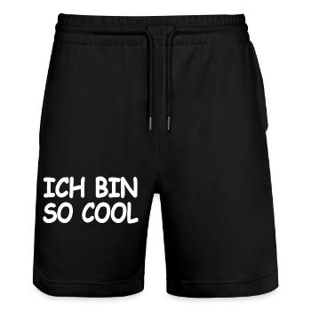Cool - Stanley/Stella Unisex Bio Joggingshorts Trainer  - Schwarz - Vorne - Nik (191cm) & Marisol (170cm)