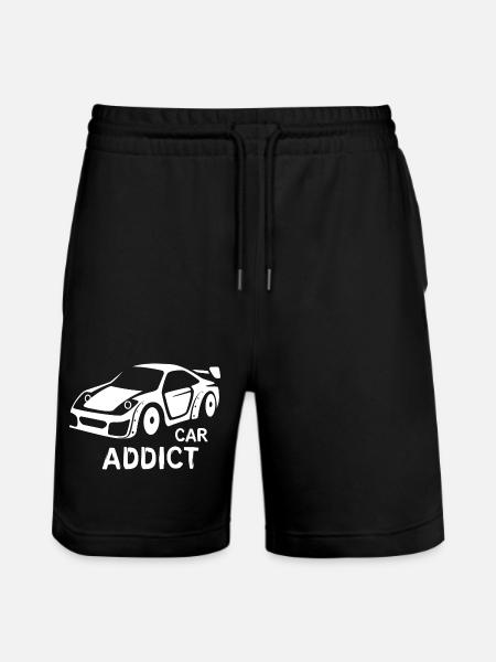 Car Addict – Racing Tuning Design - Stanley/Stella Trainer Unisex Organic Jogging Shorts - black