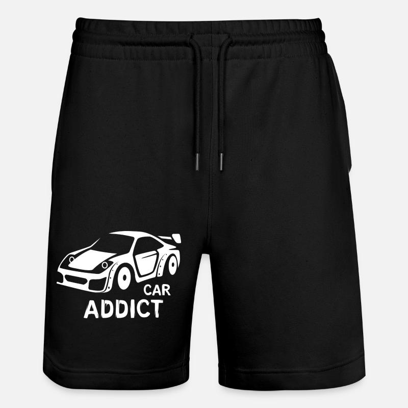 Car Addict – Racing Tuning Design - Stanley/Stella Trainer Unisex Organic Jogging Shorts - black