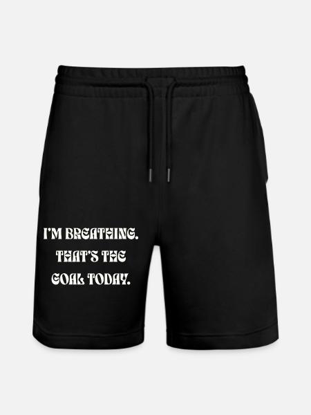 Je respire, c’est l’objectif aujourd’hui - Short de jogging bio TRAINER Stanley/Stella unisexe - noir