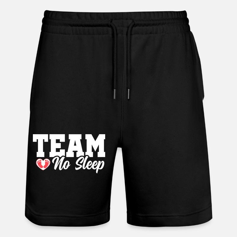 Team No Sleep - Stanley/Stella Unisex Bio Joggingshorts Trainer  - Schwarz