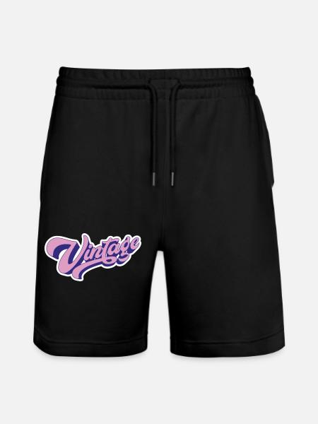 Vintage Rose - Short de jogging bio TRAINER Stanley/Stella unisexe - noir