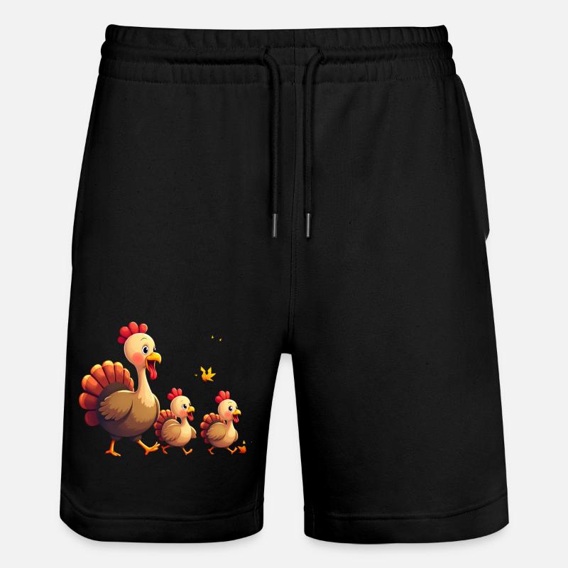 Bébé dinde de Thanksgiving - Short de jogging bio TRAINER Stanley/Stella unisexe - noir