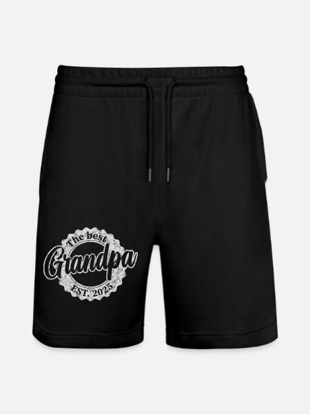 The Best Grandpa since 2025 - Stanley/Stella Trainer Unisex Organic Jogging Shorts - black