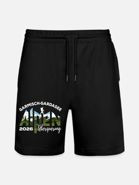 Crossing the Alps 2026 Garmisch Lake Garda Hiking - Stanley/Stella Trainer Unisex Organic Jogging Shorts - black