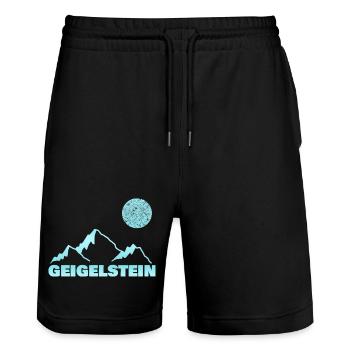 Geschenk für geigelstein - Stanley/Stella Unisex Bio Joggingshorts Trainer  - Schwarz - Vorne - Nik (191cm) & Marisol (170cm)