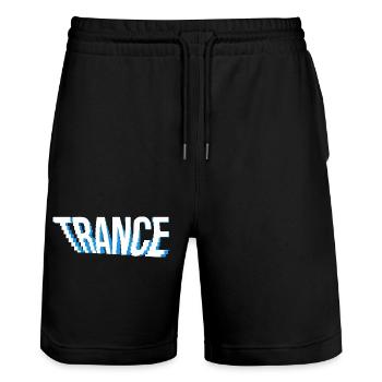 Logo-Design von Trance Music. - Stanley/Stella Unisex Bio Joggingshorts Trainer  - Schwarz - Vorne - Nik (191cm) & Marisol (170cm)