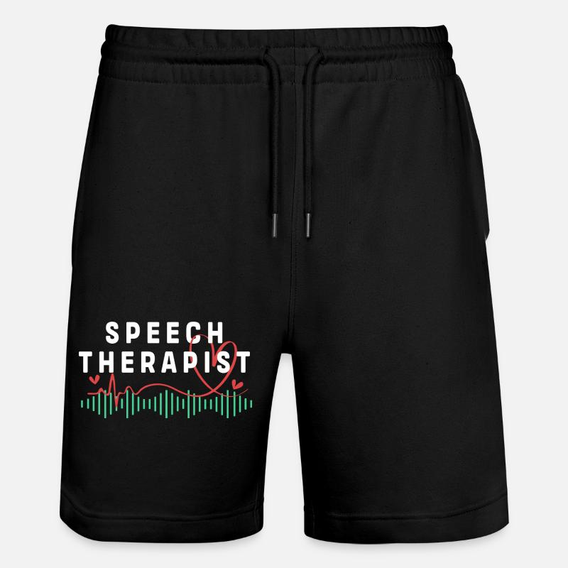 Sprachtherapeut Logopäde Logopädie - Stanley/Stella Unisex Bio Joggingshorts Trainer - Schwarz