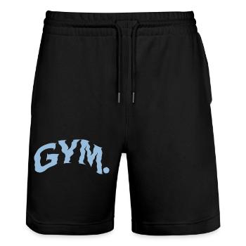 BASIQ - Short de jogging bio TRAINER Stanley/Stella unisexe - noir - Devant - Nik (191cm) & Marisol (170cm)