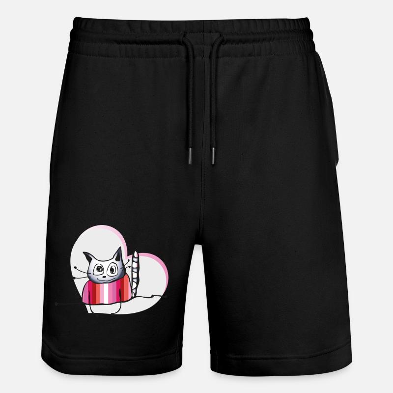 Chat lesbien - Short de jogging bio TRAINER Stanley/Stella unisexe - noir