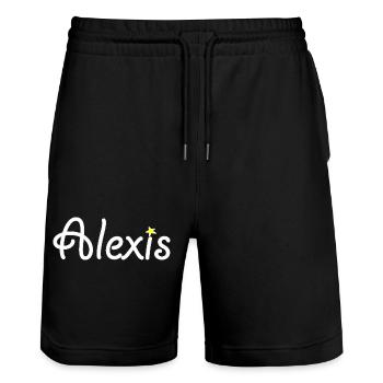 Alexis - Short de jogging bio TRAINER Stanley/Stella unisexe - noir - Devant - Nik (191cm) & Marisol (170cm)