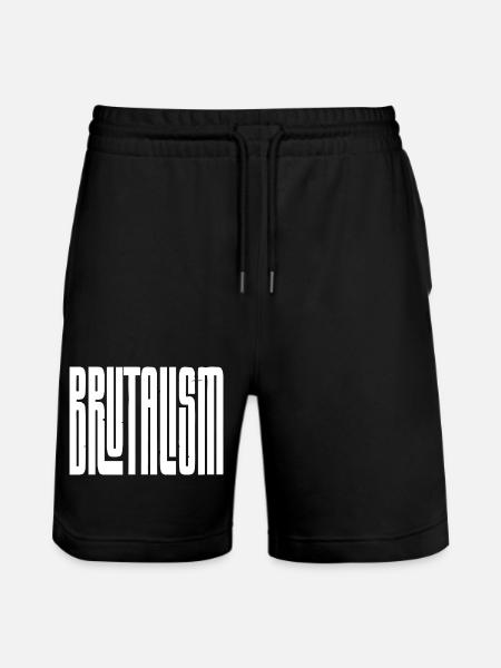 Brutalism Concrete Typography - Stanley/Stella Trainer Unisex Organic Jogging Shorts - black