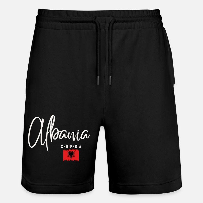 Fabriqué en Albanie, racines albanaises - Short de jogging bio TRAINER Stanley/Stella unisexe - noir
