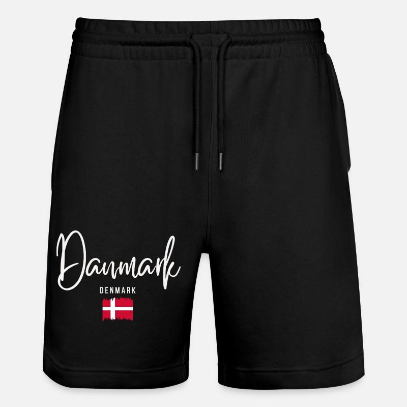 Danish roots, I love Denmark - Stanley/Stella Trainer Unisex Organic Jogging Shorts - black