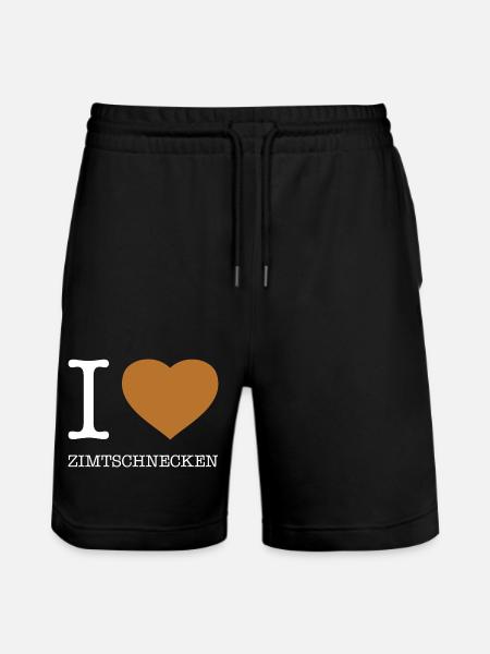 I love cinnamon rolls - Stanley/Stella Trainer Unisex Organic Jogging Shorts - black