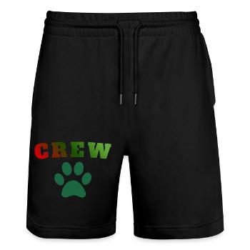 Crew Dog - Stanley/Stella Unisex Bio Joggingshorts Trainer  - Schwarz - Vorne - Nik (191cm) & Marisol (170cm)