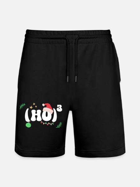 Santa Hat Santa Claus Math Math - Stanley/Stella Trainer Unisex Organic Jogging Shorts - black