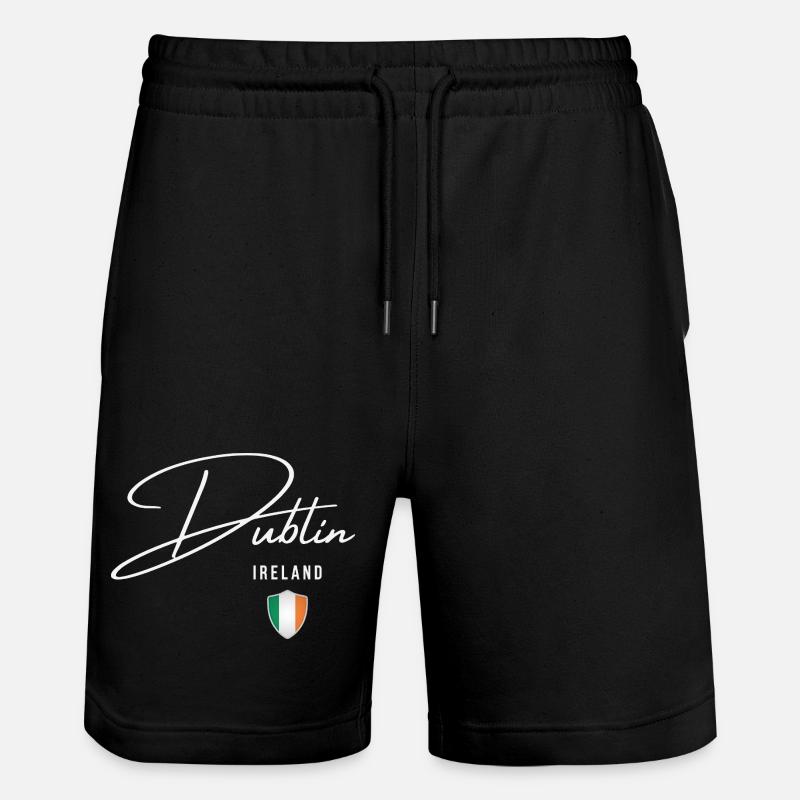 Dublin Irlande, design élégant Dublin - Short de jogging bio TRAINER Stanley/Stella unisexe - noir