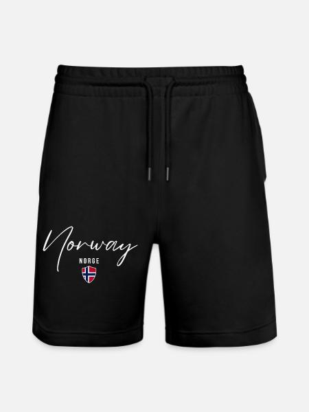 Norwegian pride, Norwegian patriot - Stanley/Stella Trainer Unisex Organic Jogging Shorts - black