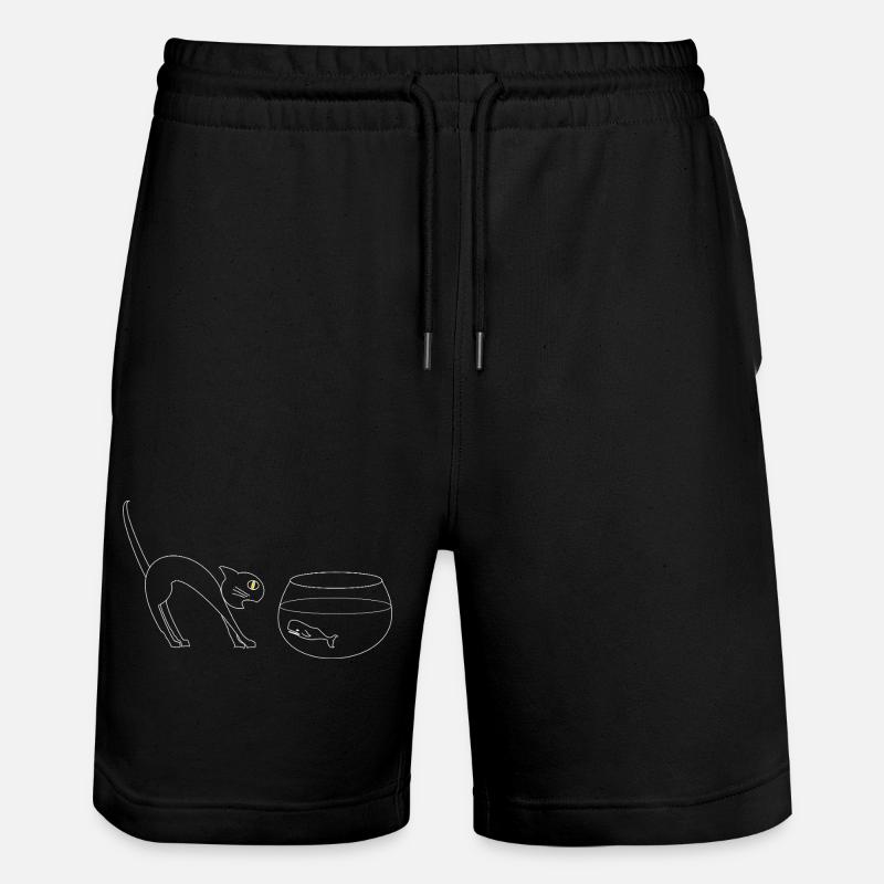 Chat contre Baleine - Short de jogging bio TRAINER Stanley/Stella unisexe - noir