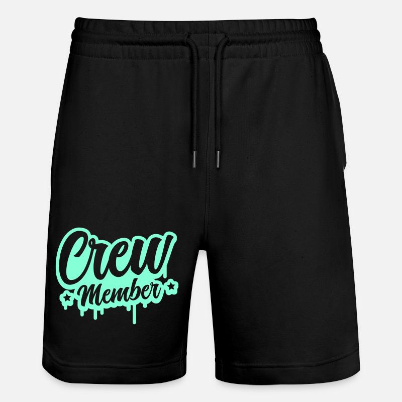 Crew Member Spritz Script - Stanley/Stella Unisex Bio Joggingshorts Trainer  - Schwarz