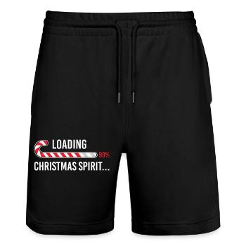 Weihnachtsstimmung wird geladen 99 Prozent Gamer Lustig - Stanley/Stella Unisex Bio Joggingshorts Trainer  - Schwarz - Vorne - Nik (191cm) & Marisol (170cm)