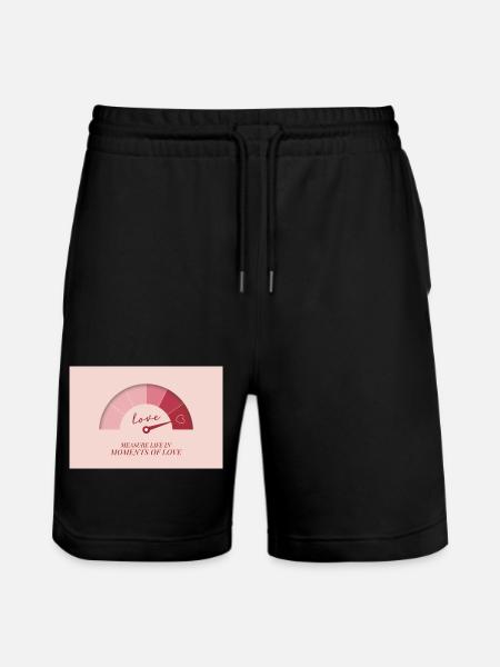 Mål livet i øjeblikke af kærlighed - Stanley/Stella Trainer økologiske unisex joggingshorts - sort