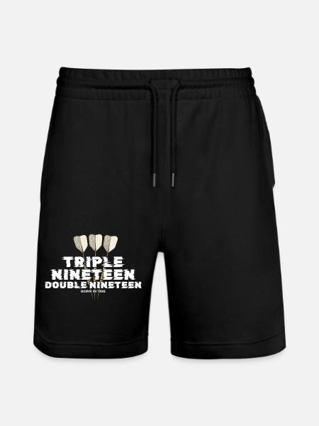 Jahrgang 1995 Darts Checkout - Stanley/Stella Unisex Bio Joggingshorts Trainer - Schwarz
