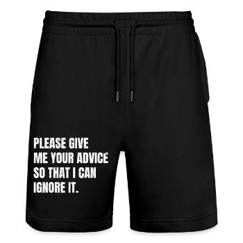 please give me your advice so that I can Ignore - Stanley/Stella Unisex Bio Joggingshorts Trainer  - Schwarz - Vorne - Nik (191cm) & Marisol (170cm)