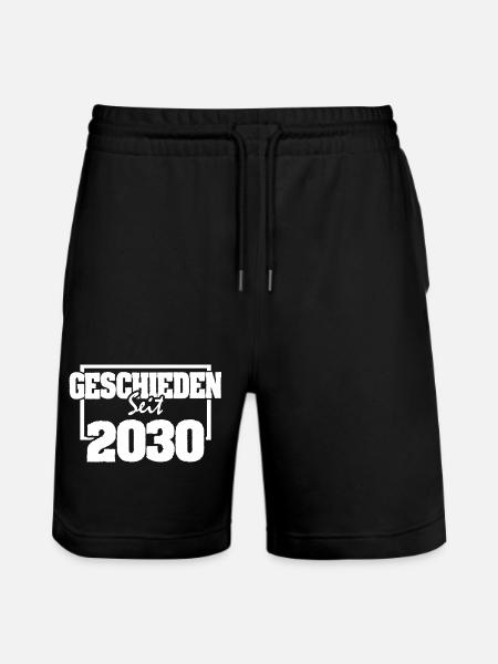 Marriage 2030 - Stanley/Stella Trainer Unisex Organic Jogging Shorts - black