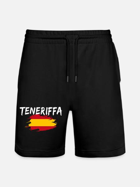 Tenerife Island Spain - Stanley/Stella Trainer Unisex Organic Jogging Shorts - black