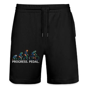 Entwicklung des Progress-Pedals - Stanley/Stella Unisex Bio Joggingshorts Trainer  - Schwarz - Vorne - Nik (191cm) & Marisol (170cm)