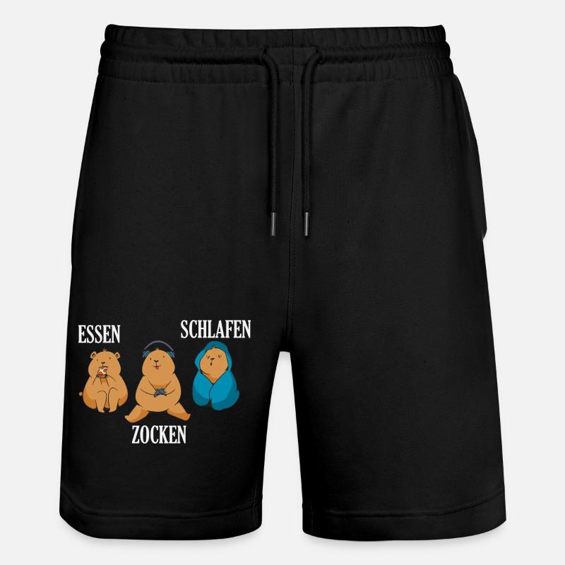 Nourriture Gaming Sleeping Gamer Dicton - Short de jogging bio TRAINER Stanley/Stella unisexe - noir