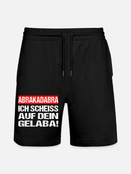 Abracadabra I don't give a shit about your gelaba - Stanley/Stella Trainer Unisex Organic Jogging Shorts - black