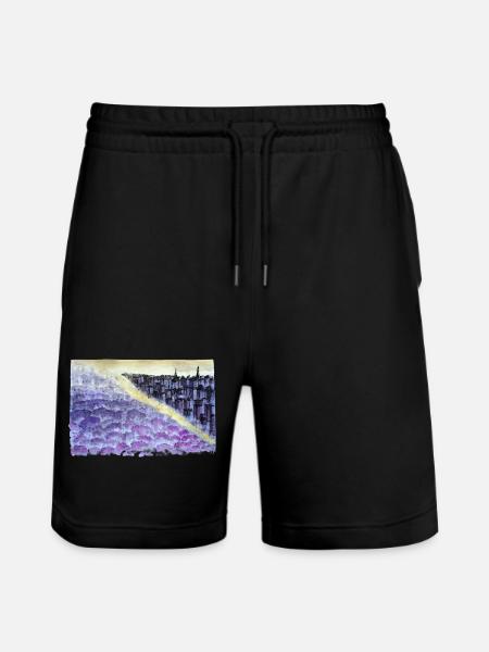 Purple City Dusk Overlook - Stanley/Stella Trainer Unisex Organic Jogging Shorts - black