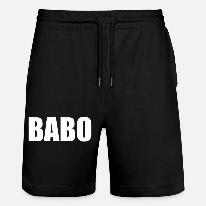 babo_ffm_cho_frankfurt_haft_shirt_geschenk - Short de jogging bio TRAINER Stanley/Stella unisexe - noir