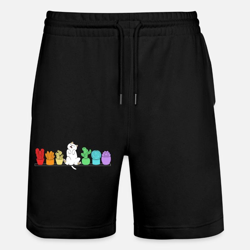 Plant Cactus Cacti - Stanley/Stella Trainer Unisex Organic Jogging Shorts - black