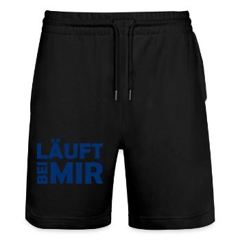 Runs with me - Cool saying - Running - Stanley/Stella Trainer Unisex Organic Jogging Shorts - black - Front - Nik (191cm) & Marisol (170cm)