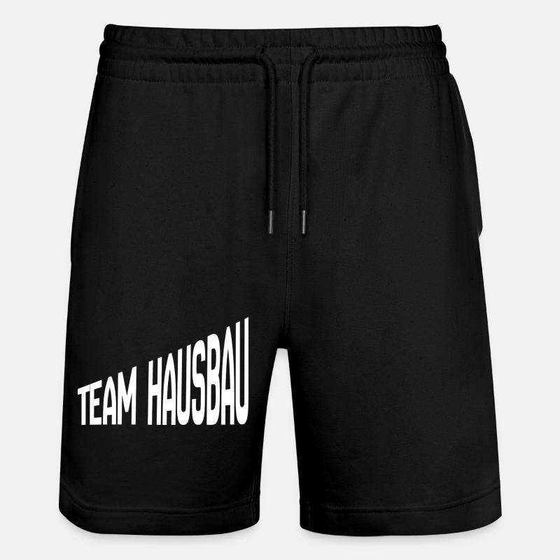 Team Hausbau - Stanley/Stella Unisex Bio Joggingshorts Trainer  - Schwarz