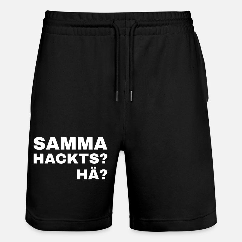 samma hacks hä - Stanley/Stella Unisex Bio Joggingshorts Trainer  - Schwarz