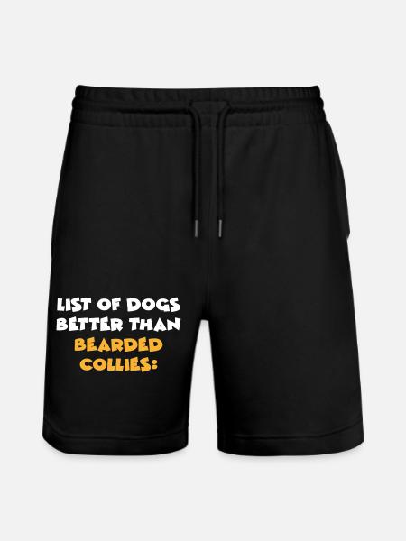 Bearded Collie - Stanley/Stella Trainer Unisex Organic Jogging Shorts - black